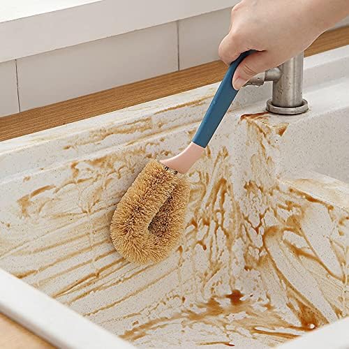 4PCS Dish Scrub Brush with Long Handle for Kitchen Cleaning