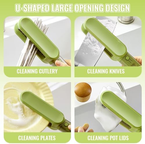 Dayinkes Knife Cleaner Blade Brush with Sharpener
