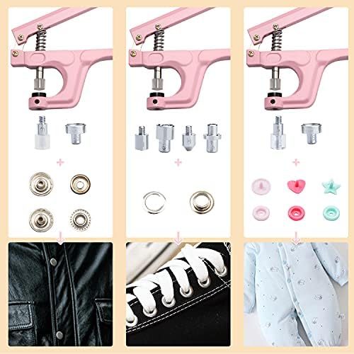 LYNDA Snap Buttons with Pliers Set Pink