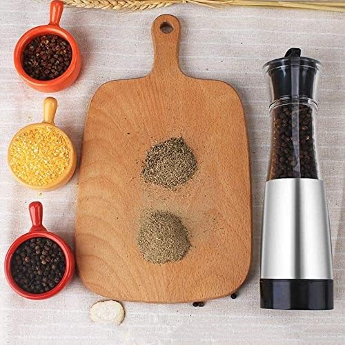 ZAEGO Refillable Salt Pepper Grinders Set Battery Powered Adjustable Grind