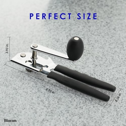 BIACAN Heavy Duty Manual Can Opener with Ergonomic Handle