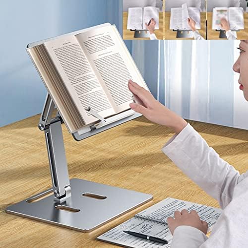360 Rotatable Book Stand with Height Adjustment - Gray