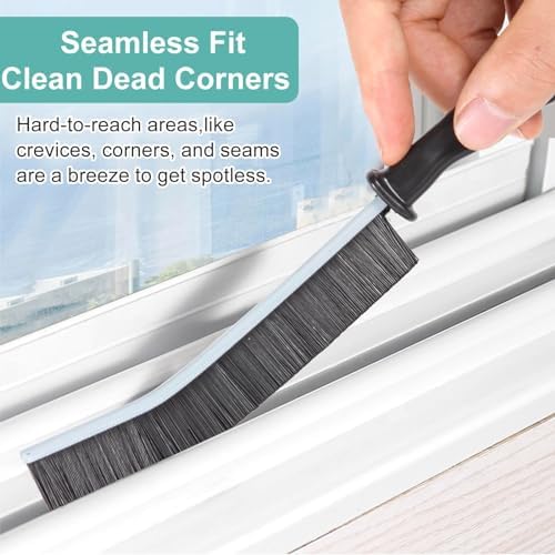 Hard Bristle Crevice Cleaning Brush with Black Handle 1
