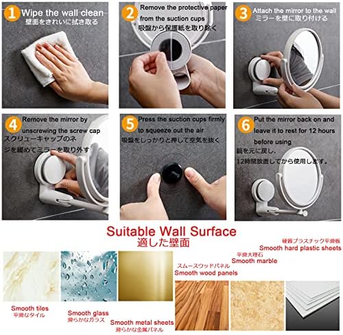 CANEVE Double-Sided Wall Vanity Mirror 360-Degree Swivel and Extendable