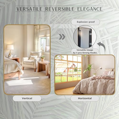 Gabnico 20x30 Inch Bronze Aluminum Frame Mirror