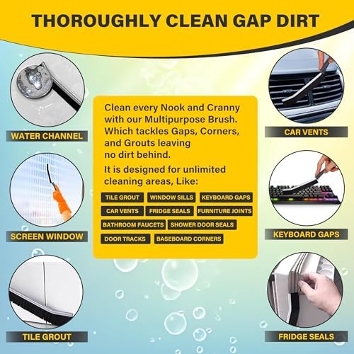WONDER BY ZNKI Hard Bristle Crevice Cleaning Brush 2 Pcs