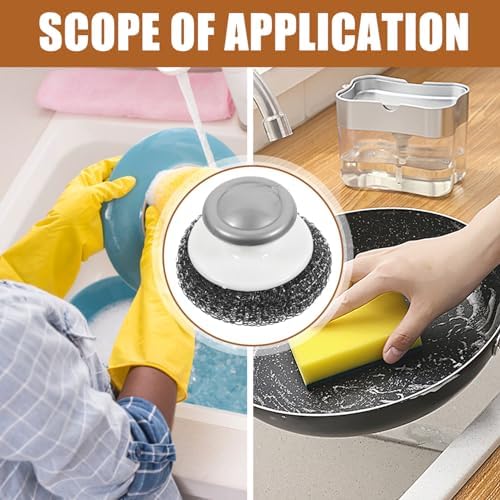 Baluue 2pcs Pot Brush Set Durable Scrub Brushes