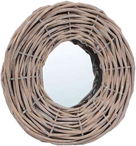 3PCS Wall Mirror Set with Rattan Frame