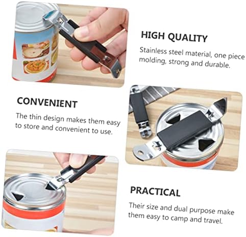 4pcs Manual Can Opener Beer Lid Remover Black Plastic Kit