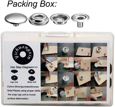 YiChuangXin 108pcs Marine Grade Stainless Steel Snap Fasteners