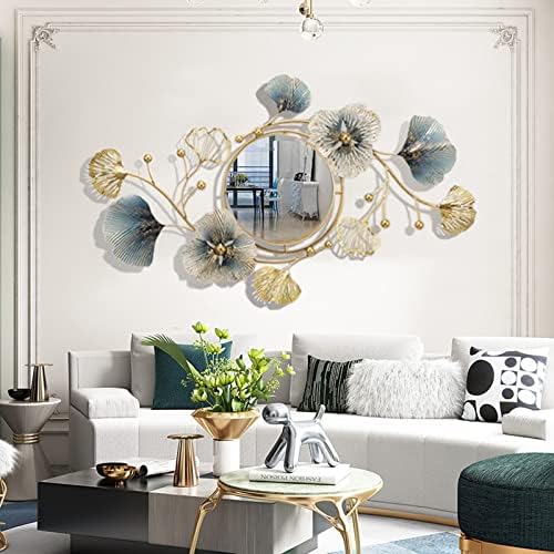 LYNSET Ginkgo Leaf 47 Metal Wall Mirror