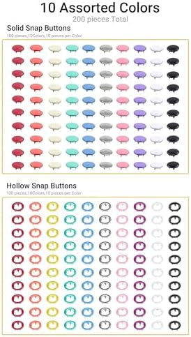 200 Sets Metal Snap Buttons with Pliers Tool Kit