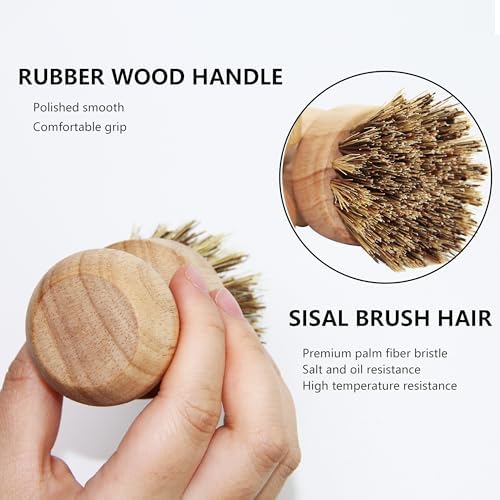 Gotpgoda Palm Pot Brush Set of 3