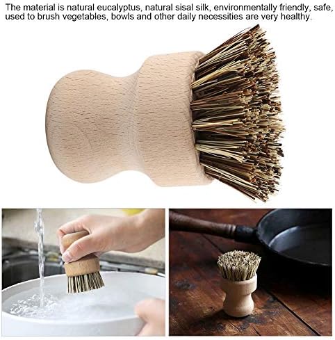 Eco-Friendly Dish Scrubbing Brush with Sisal Silk