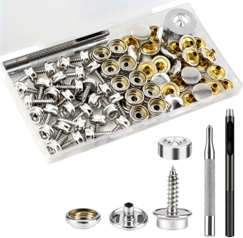 Canvas Snap Kit - 90PCS Marine Stainless Fasteners with 3 Tools