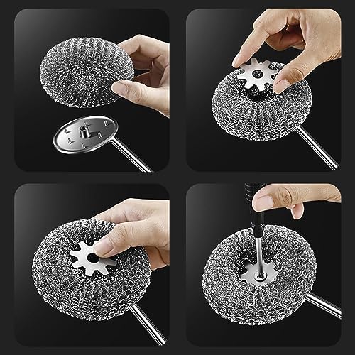 Guaber Stainless Steel Scrub Brush for Cast Iron Pans and Pots 1