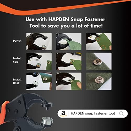 HAPDEN 350 Pcs Marine Grade Snap Fasteners Kit 1