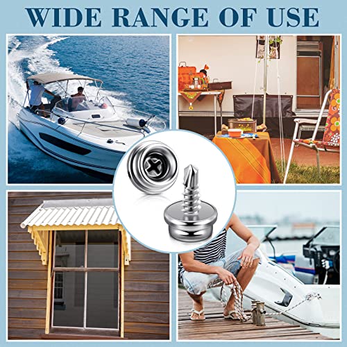 LEIFIDE Boat Canvas Snaps 38 Inch Metal Fasteners 24 Pcs