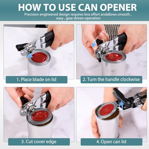 Lychico 3-in-1 Can Opener with Bottle Opener Black