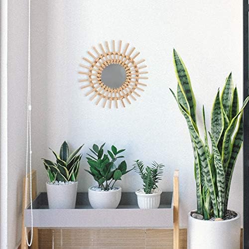 ABOOFAN 1pc Rattan Woven Wall Mirror