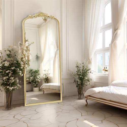 AIXI HOME Traditional Gold Arch Full Wall Mirror 28x50 Inch