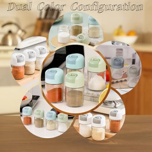 LUCKY CUP Glass Salt Pepper Shakers Set of 2 1