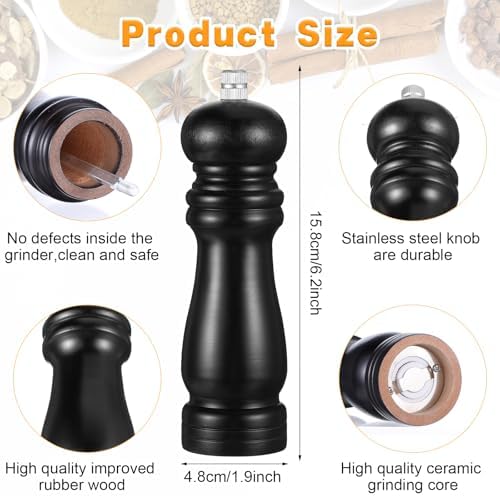 HOFURME 2 Pcs Salt and Pepper Mill Set 1