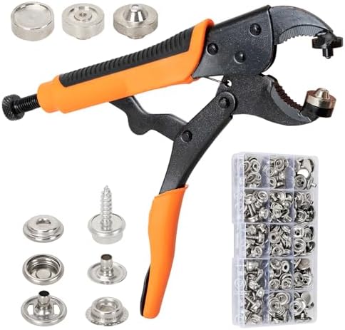 AnnYun Snap Button Kit with 40 Sets 15mm Stainless Snaps