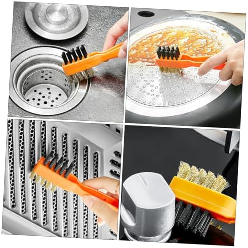 Ipetboom 2pcs Steel Tile Cleaning Brush for Bathroom and Window Grooves 1