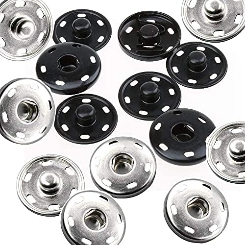 JOSDIOX 1 Inch Large Metal Snaps 12 Sets 1