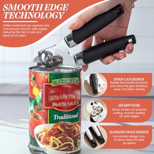 Premium Stainless Steel Multi-Function Can and Bottle Opener for Seniors