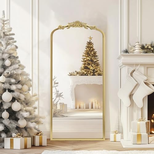AIXI HOME Traditional Gold Arch Full Wall Mirror 28x50 Inch