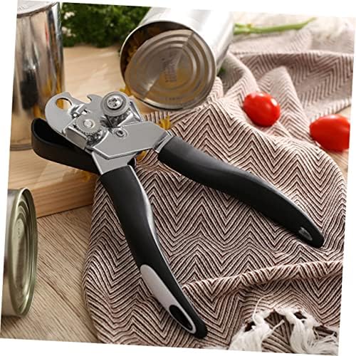 1pc Electric Tin Lid Opener Jar Opener Stainless Black