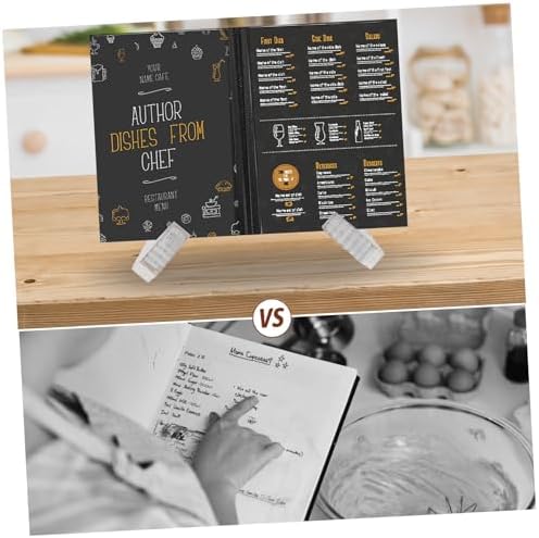 GRIRIW X Shape Wooden Book Stand for Kitchen and Desk
