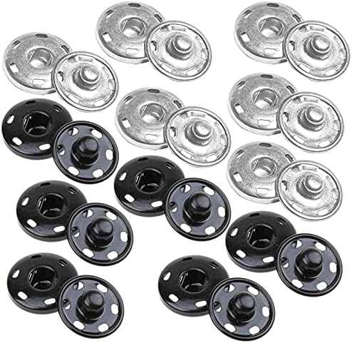JOSDIOX 1 Inch Large Metal Snaps 12 Sets 1