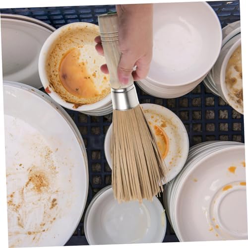 HEALLILY 2PCS Bamboo Cleaning Brush Set for Kitchen