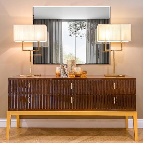 Ruomeng 40 x 30 Frameless Wall Mirror 1