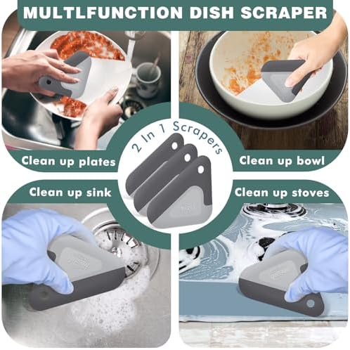 Matscover 2 in 1 Dish Scraper with Cast Iron Brush