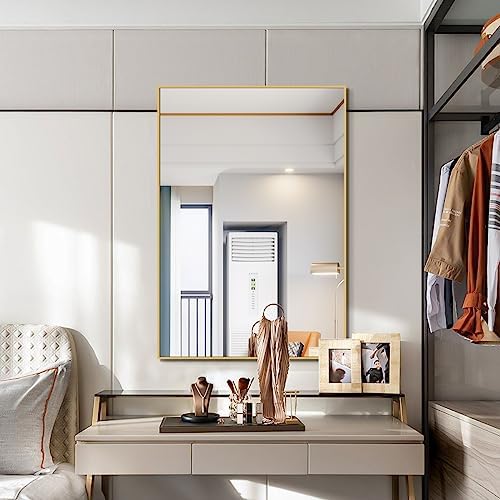 Koonmi Gold Rectangle Wall Mirror 24x32 Inch 1