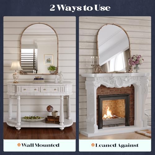 Brauthon Vintage Arched Mirror Gold 30x40