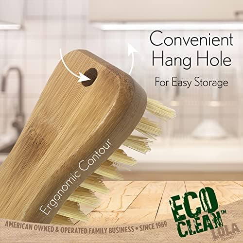 Lola Products Eco Clean Bamboo Scrub Brush 6 Pack