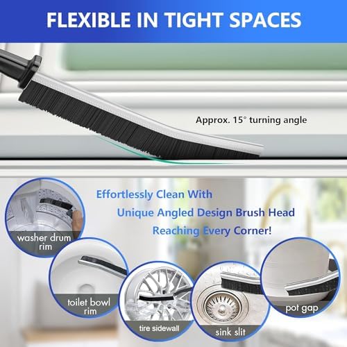 6PCS Hard Bristle Crevice Cleaning Brush for Kitchen and Bathroom