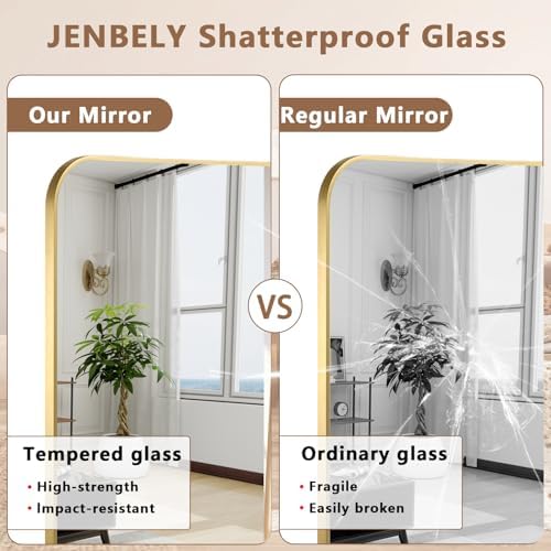 Brushed Gold Mirror 16x24 Rectangle Wall Mount