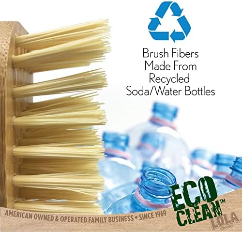 Lola Products Eco Clean Bamboo Scrub Brush 6 Pack