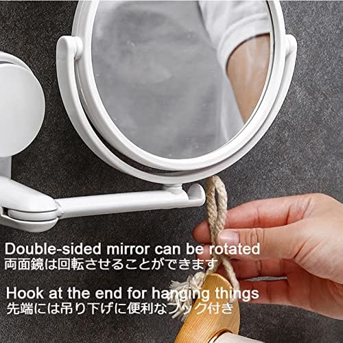CANEVE Double-Sided Wall Vanity Mirror 360-Degree Swivel and Extendable