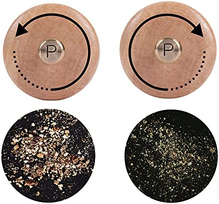 DeroTeno Salt Pepper Mill Set with Tray