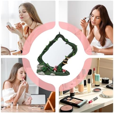 Vine Resin Mirror with Tree Bark Design