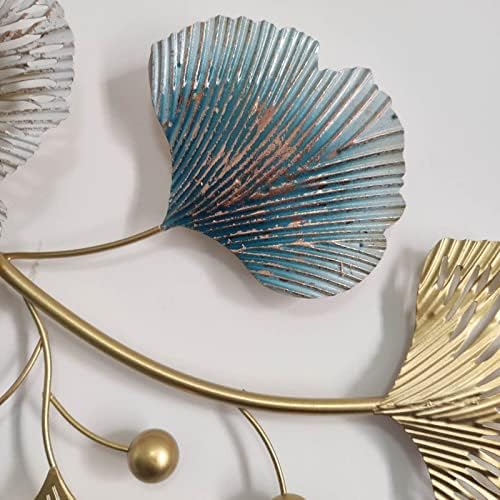 LYNSET Ginkgo Leaf 47 Metal Wall Mirror