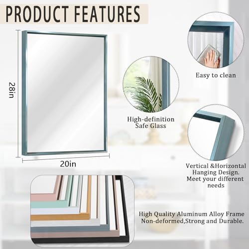 AAZZKANG Large 28x20 Modern Wall Mirror with Aluminum Frame