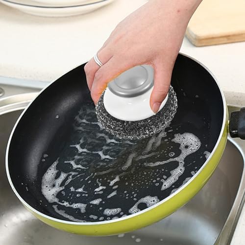 Baluue 2pcs Pot Brush Set Durable Scrub Brushes